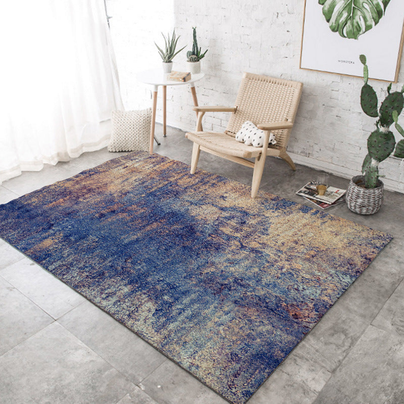 Brehn | Nordic Abstract Bedruckter Teppich Mehrfarbig Polyester Bereichsteppich Rutschfeste Rückseite Haustierfreundlicher Innenraumteppich für das Wohnzimmer