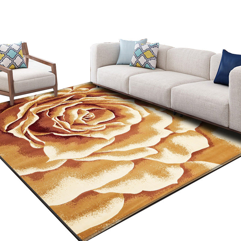 Brehn | Nordic Abstract Bedruckter Teppich Mehrfarbig Polyester Bereichsteppich Rutschfeste Rückseite Haustierfreundlicher Innenraumteppich für das Wohnzimmer