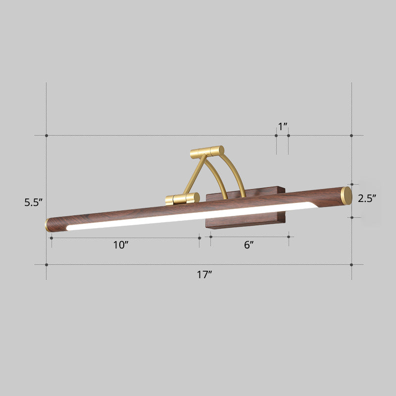 Minimalistische röhrenförmige Vanity-Leuchte Acryl LED-Wandmontage Lampe mit 3-gelenkigem Schwenkarm | Brehn