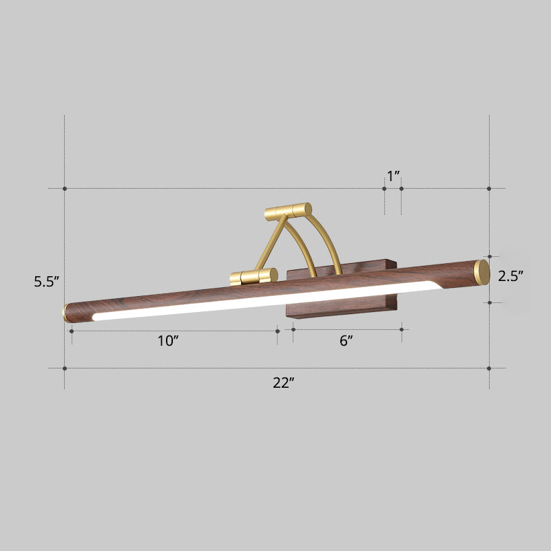 Minimalistische röhrenförmige Vanity-Leuchte Acryl LED-Wandmontage Lampe mit 3-gelenkigem Schwenkarm | Brehn