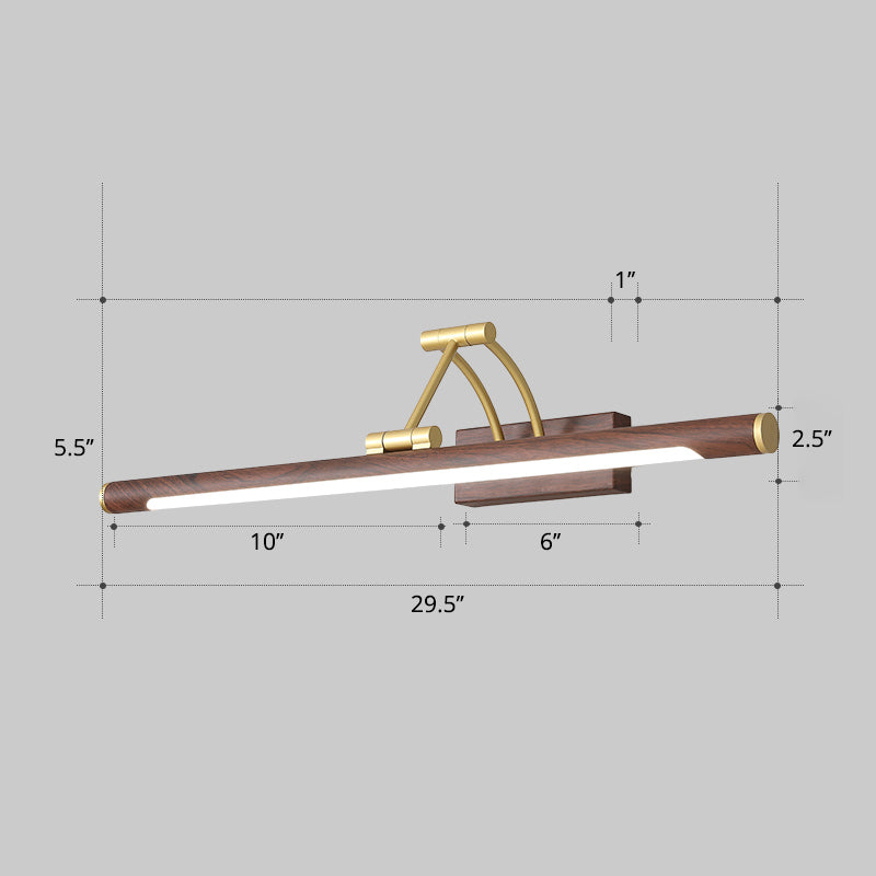 Minimalistische röhrenförmige Vanity-Leuchte Acryl LED-Wandmontage Lampe mit 3-gelenkigem Schwenkarm | Brehn