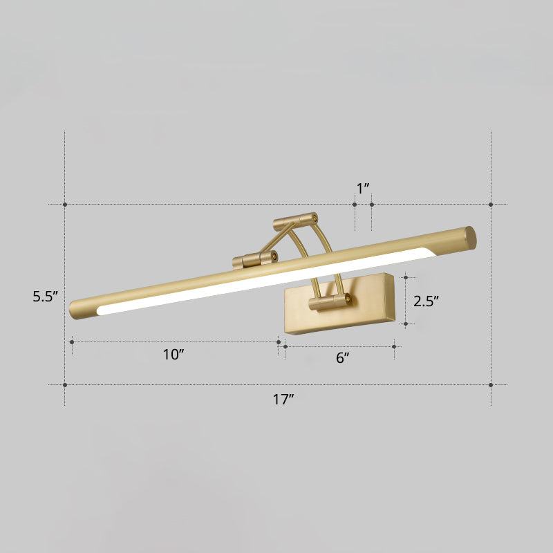 Minimalistische röhrenförmige Vanity-Leuchte Acryl LED-Wandmontage Lampe mit 3-gelenkigem Schwenkarm | Brehn