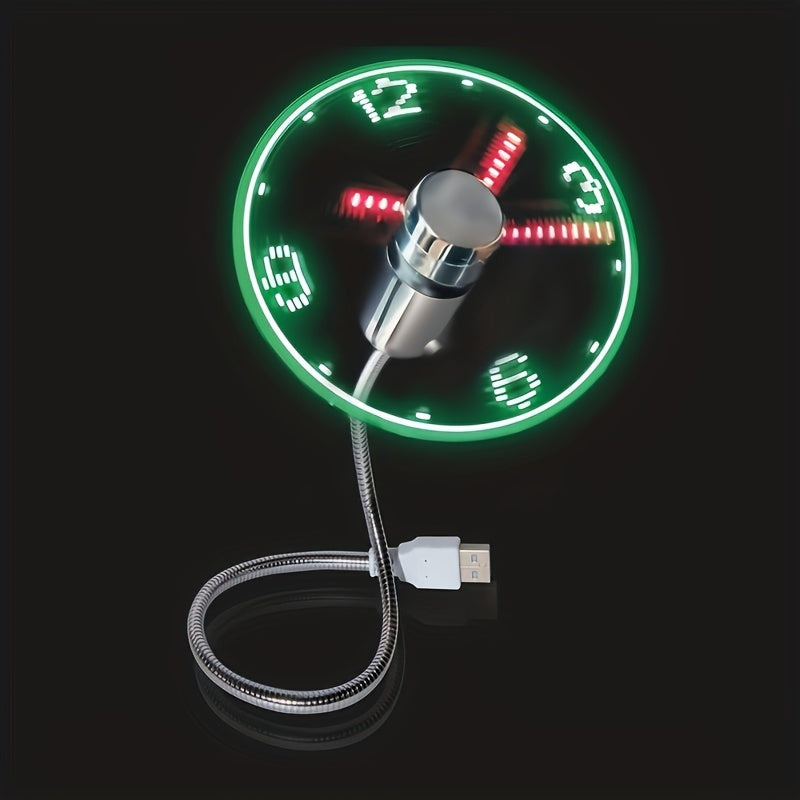 USB Tischventilator mit LED-Uhranzeige | Brehn