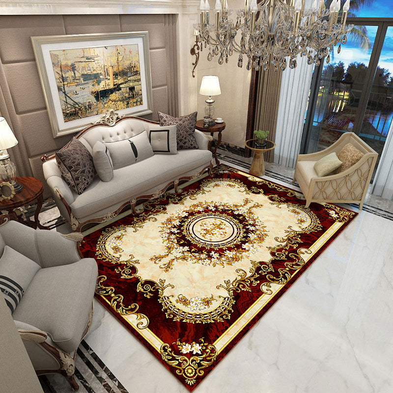 Brehn | Multicolor novel carpet made of cotton blend with checkered pattern, non-slip, pet-friendly interior carpet for the living room