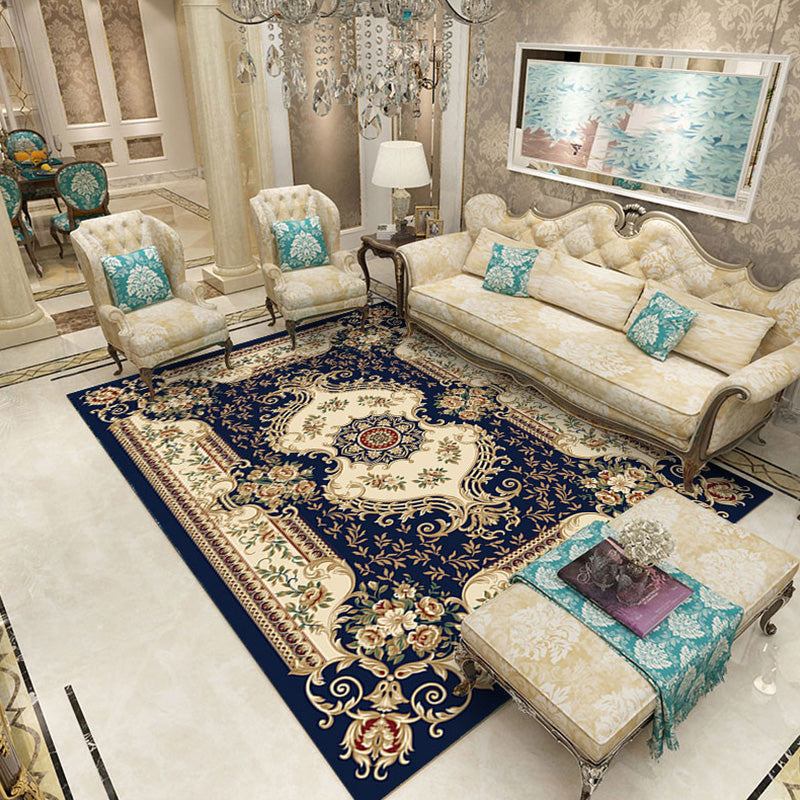 Brehn | Multicolor novel carpet made of cotton blend with checkered pattern, non-slip, pet-friendly interior carpet for the living room