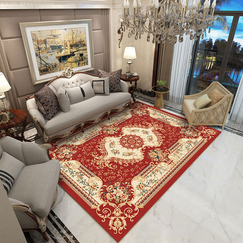 Brehn | Multicolor novel carpet made of cotton blend with checkered pattern, non-slip, pet-friendly interior carpet for the living room