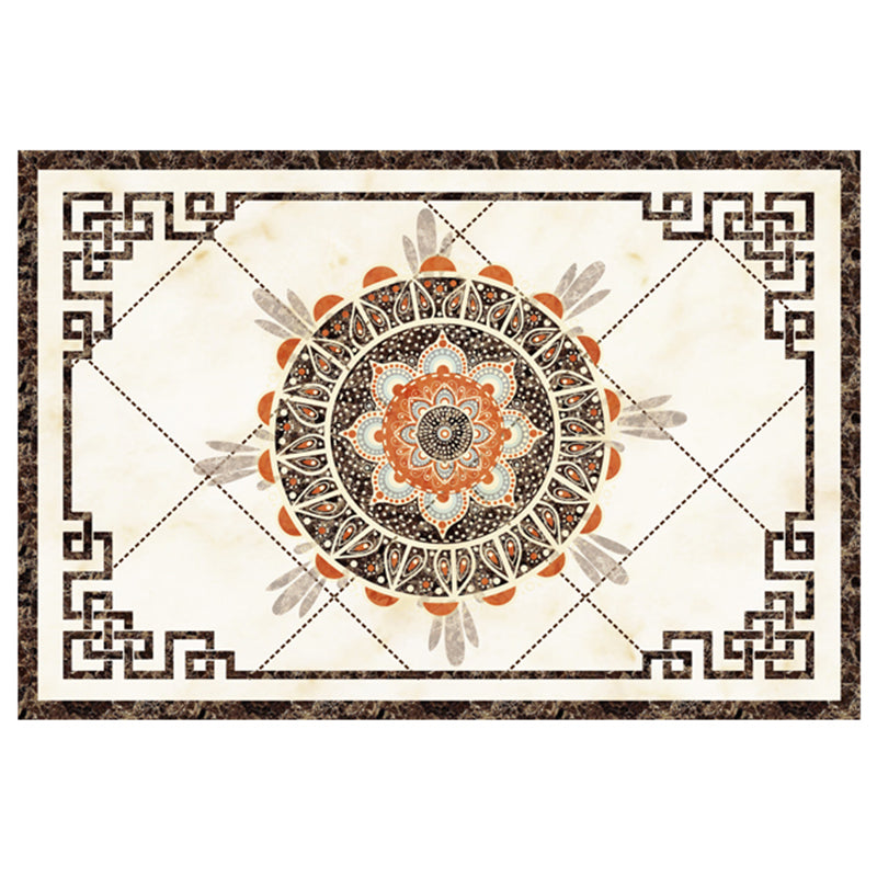 Brehn | Multicolor novel carpet made of cotton blend with checkered pattern, non-slip, pet-friendly interior carpet for the living room