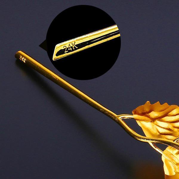 24K Gold Foil Rose mit Box | Brehn