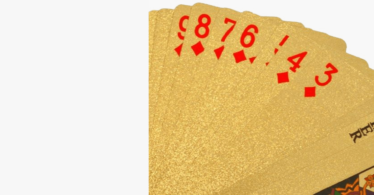 24-karätig vergoldete Spielkarten mit optionalem Etui