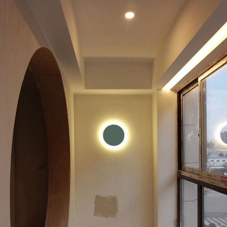 Brehn | GlowOrb Minimalistische Runde LED Wandleuchte | Farbvielfalt | Dimmbares Licht