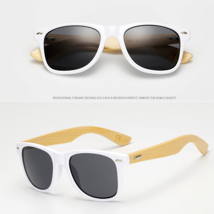 Brehn | Bamboo Retro Holz Sonnenbrille