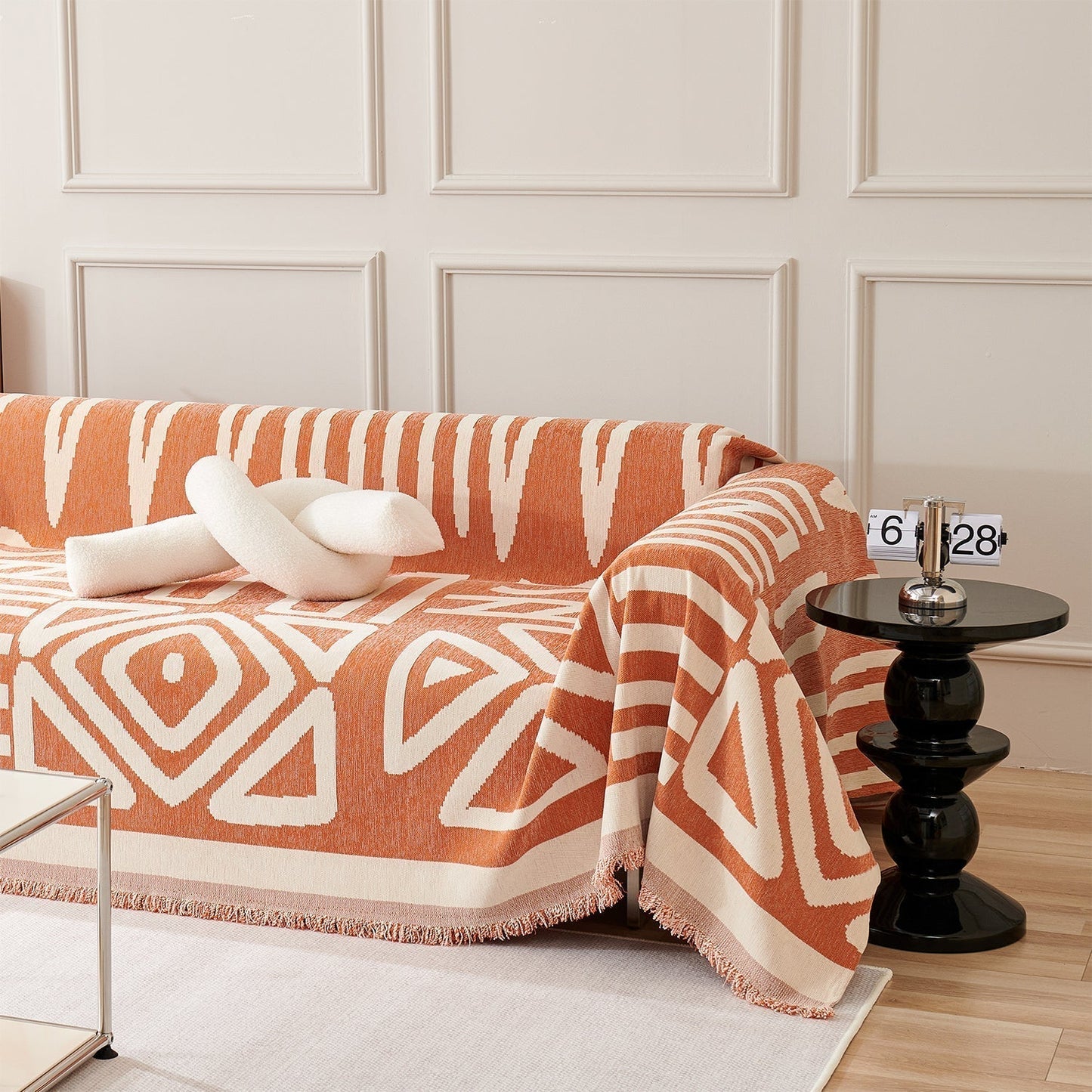 Geometrischer Boho-Stil Sofaüberzug - Modern, Stilvoll & Strapazierfähig Sofa Schutz | Brehn