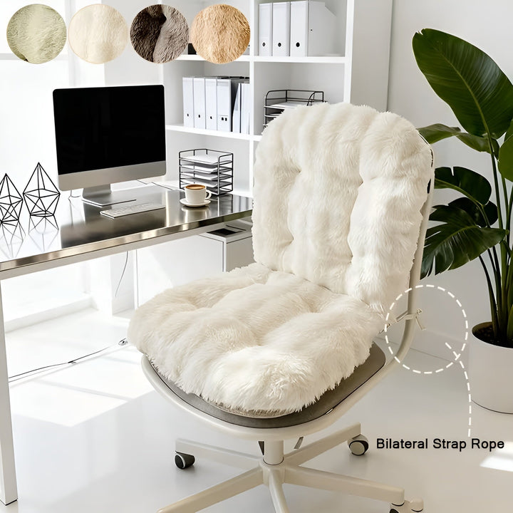 Weicher Sitzkissen aus Kunstpelz – Extra dick & kuschelig | Perfekt für Stuhl und Sofa | Brehn