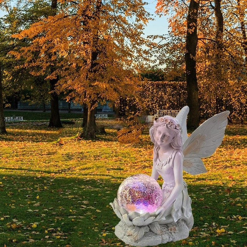 Hausgarten-Solarenergie-Dekoration Feenstatue