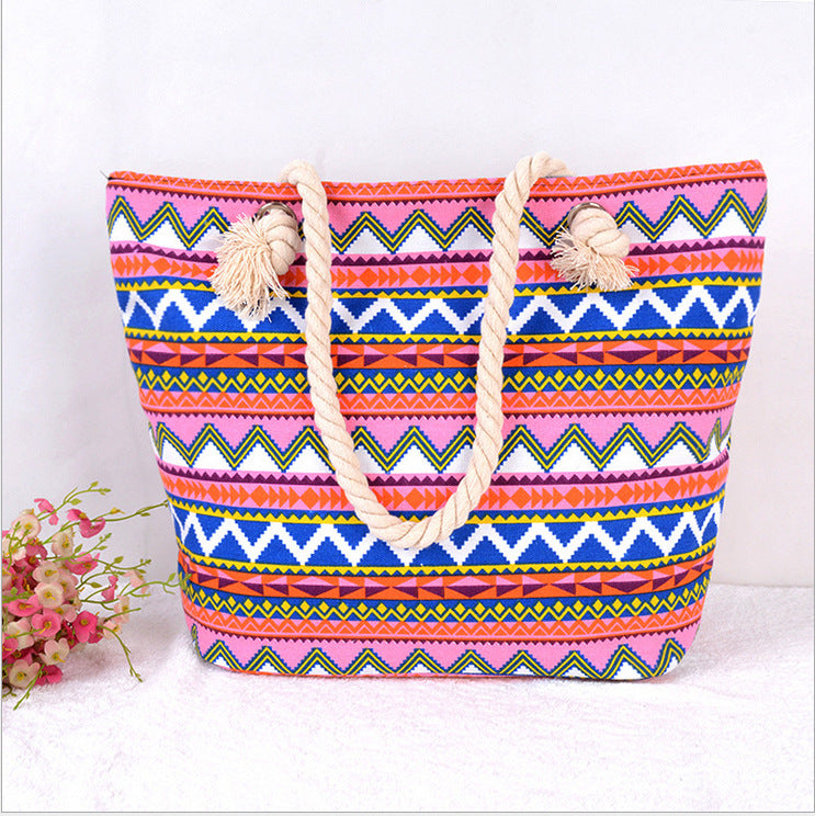 Große Farbenfrohe Strandtasche Brehn