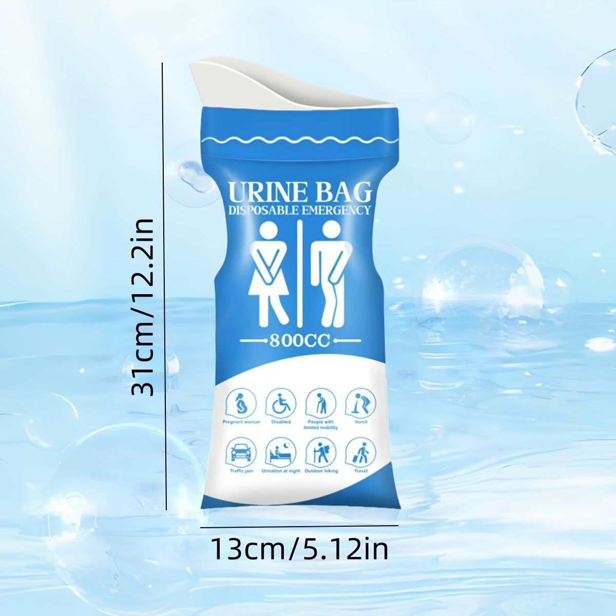 Einweg Urinbeutel 800 ml für Auto & Reisen | Brehn
