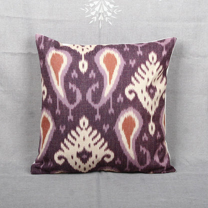 Ikat-Print Quadrat Decorative Throw Kissenbezug mit verborgener Reißverschluss