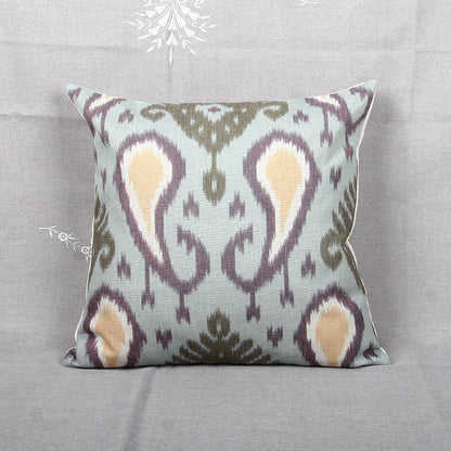 Ikat-Print Quadrat Decorative Throw Kissenbezug mit verborgener Reißverschluss