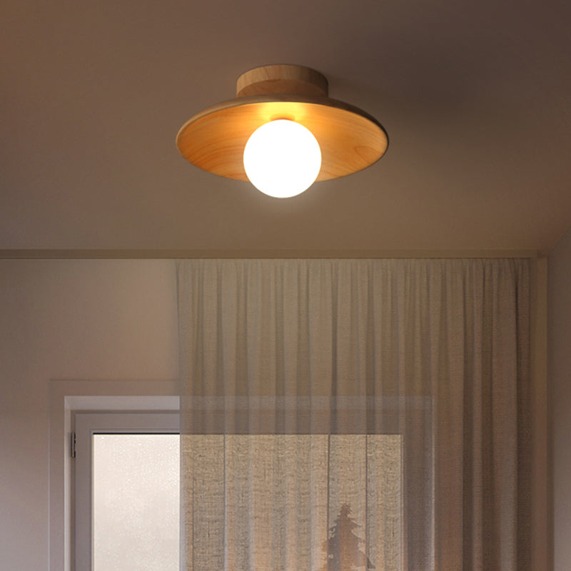 Brehn | TimberGlow Deckenlampe – Holz moderne Hallenbeleuchtung