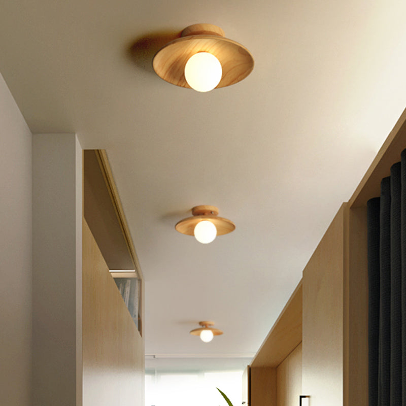 Brehn | TimberGlow Deckenlampe – Holz moderne Hallenbeleuchtung