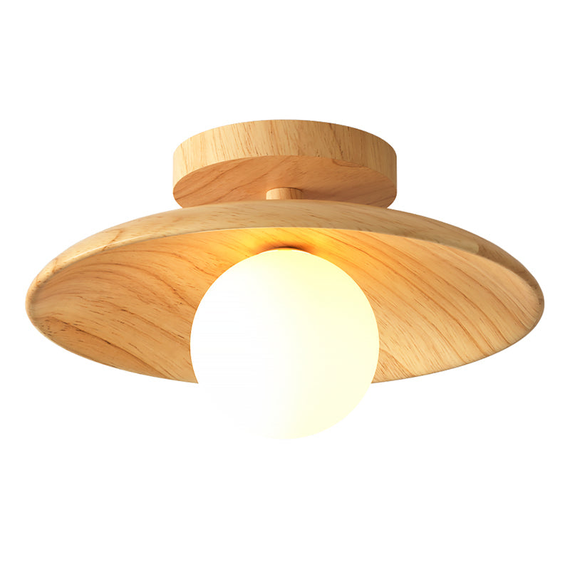 Brehn | TimberGlow Deckenlampe – Holz moderne Hallenbeleuchtung