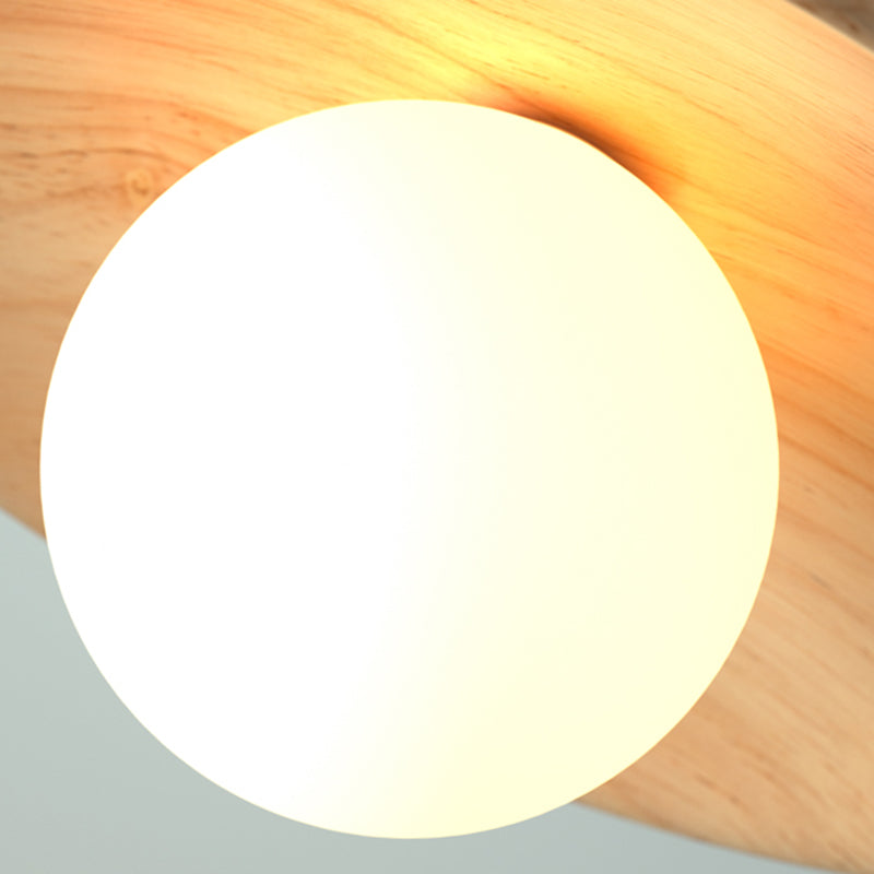 Brehn | TimberGlow Deckenlampe – Holz moderne Hallenbeleuchtung