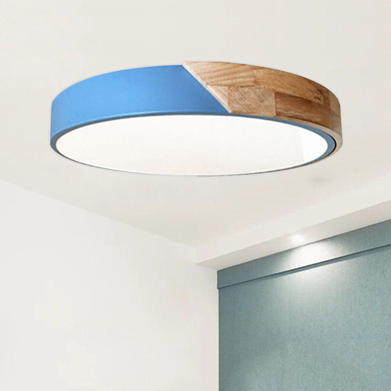 Moderne LED-Deckenleuchte fürs Schlafzimmer – Energiesparende Einbauleuchte aus Acryl und Metall, verschiedene Farben