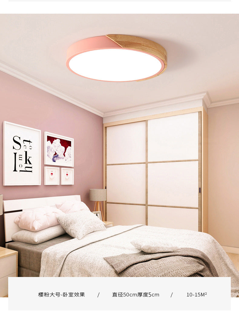 Moderne LED-Deckenleuchte fürs Schlafzimmer – Energiesparende Einbauleuchte aus Acryl und Metall, verschiedene Farben