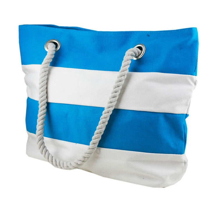 Stilvolle Strandtasche Aus Strapazierfähigem Segeltuch mit Einzigartigem Seilgriff Brehn