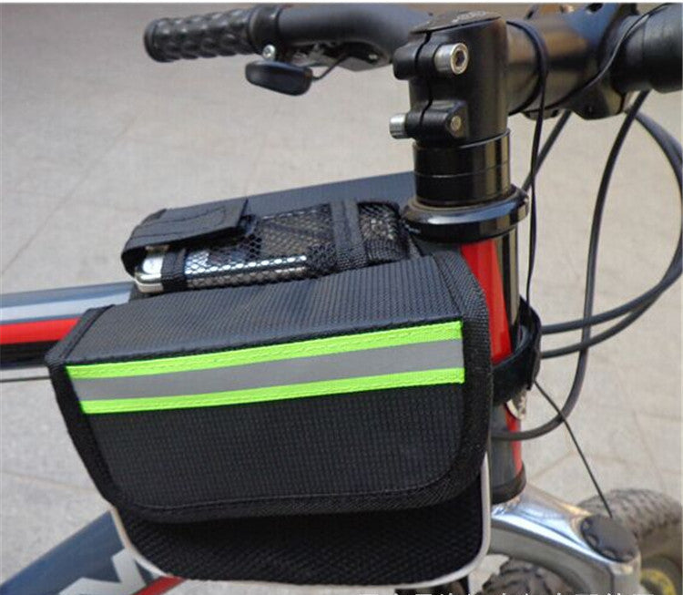 doppelte Pannier-Tasche mit reflektierendem Sicherheitsstreifen und Tragegriff Brehn