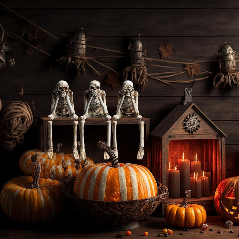 Brehn | Halloween Harz-Skelett-Figuren