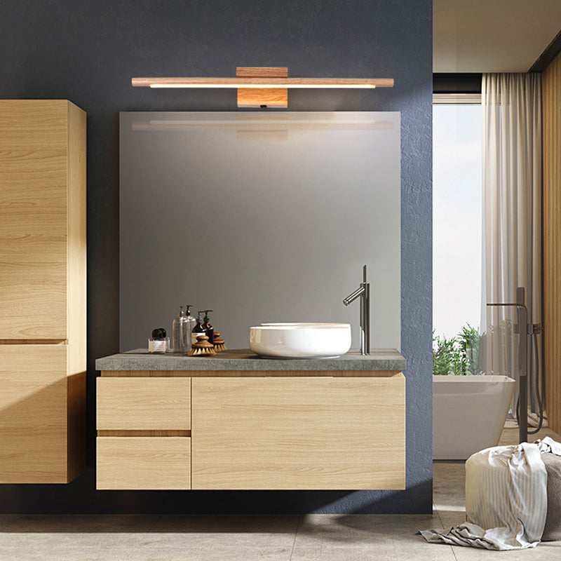 Wandleuchte aus Holz mit LED-Technologie, Simplicity Residence Wandleuchte für Badezimmer