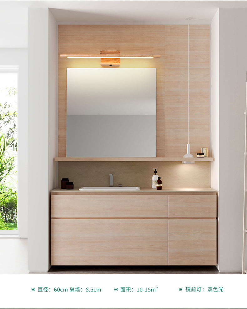 Wandleuchte aus Holz mit LED-Technologie, Simplicity Residence Wandleuchte für Badezimmer