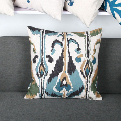Ikat-Print Quadrat Decorative Throw Kissenbezug mit verborgener Reißverschluss