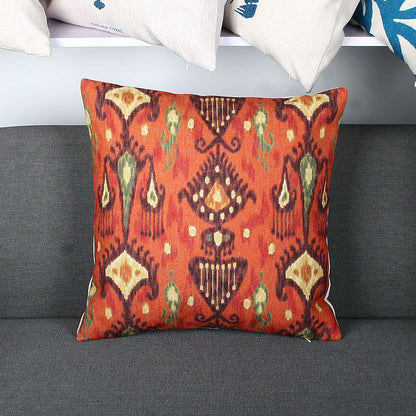 Ikat-Print Quadrat Decorative Throw Kissenbezug mit verborgener Reißverschluss