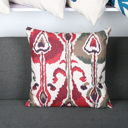 Ikat-Print Quadrat Decorative Throw Kissenbezug mit verborgener Reißverschluss