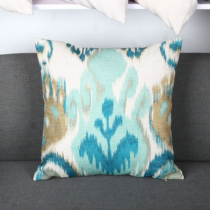 Ikat-Print Quadrat Decorative Throw Kissenbezug mit verborgener Reißverschluss