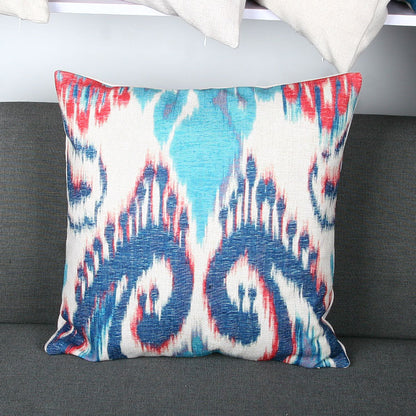 Ikat-Print Quadrat Decorative Throw Kissenbezug mit verborgener Reißverschluss