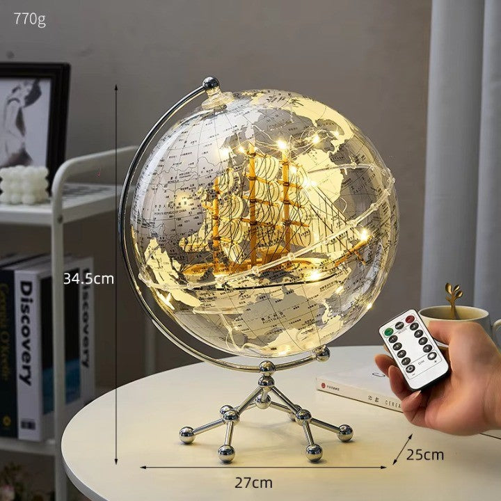 Golden Sail Weltkarte Dekor LED Licht | Brehn