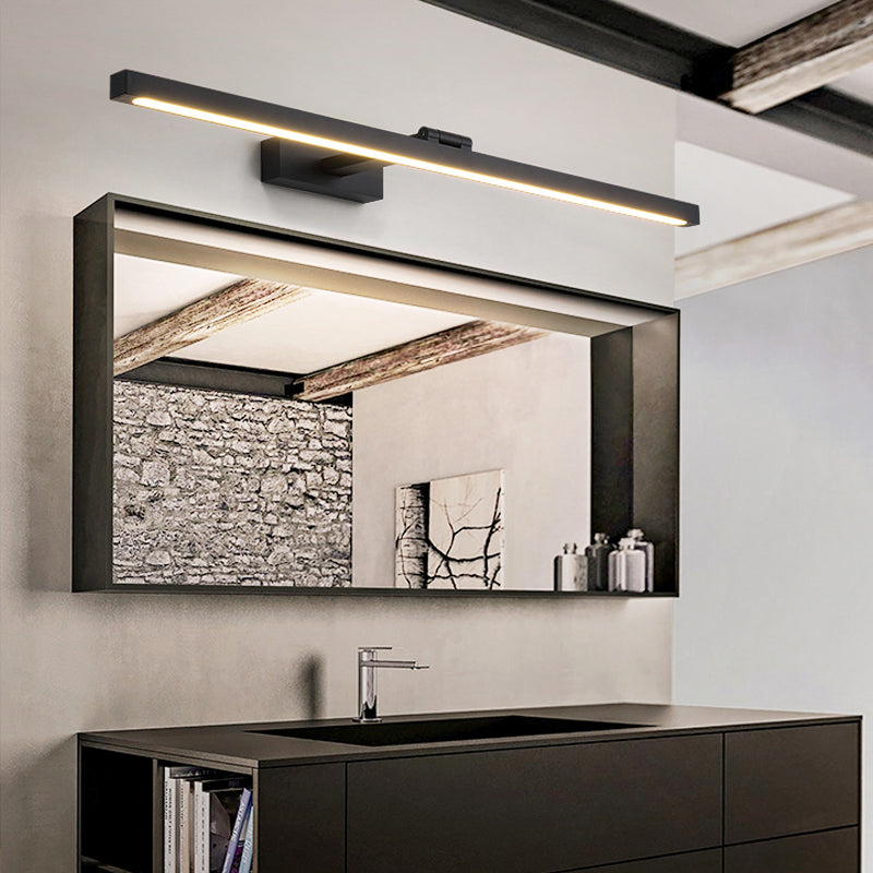 Rechteckige Wandlampe Waschbecken Leuchten Nordic Minimalistischer Stil Aluminium Einzige Waschbeckenlampe | Brehn