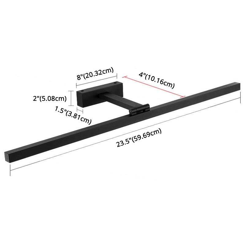 Rechteckige Wandlampe Waschbecken Leuchten Nordic Minimalistischer Stil Aluminium Einzige Waschbeckenlampe | Brehn