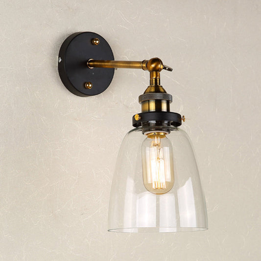 Ovaler Wandspiegel-Lampen Retro-Industriestil Glas Einzelne Spiegel-Lampe | Brehn