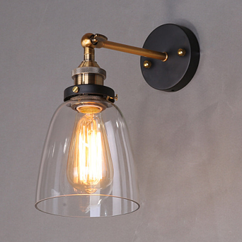 Ovaler Wandspiegel-Lampen Retro-Industriestil Glas Einzelne Spiegel-Lampe | Brehn