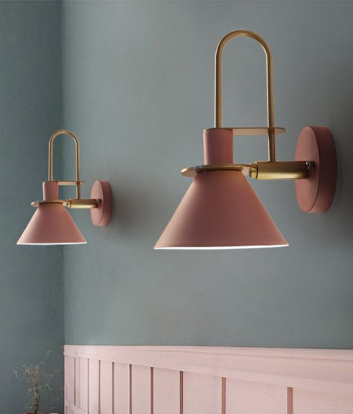 Macaroon Stil Wandmontage Lichtarmatur Metall Bunte Wandleuchte für Hotelzimmer | Brehn