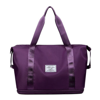 Doppellagige Reisetasche mit hoher Kapazität und Nasstrennung