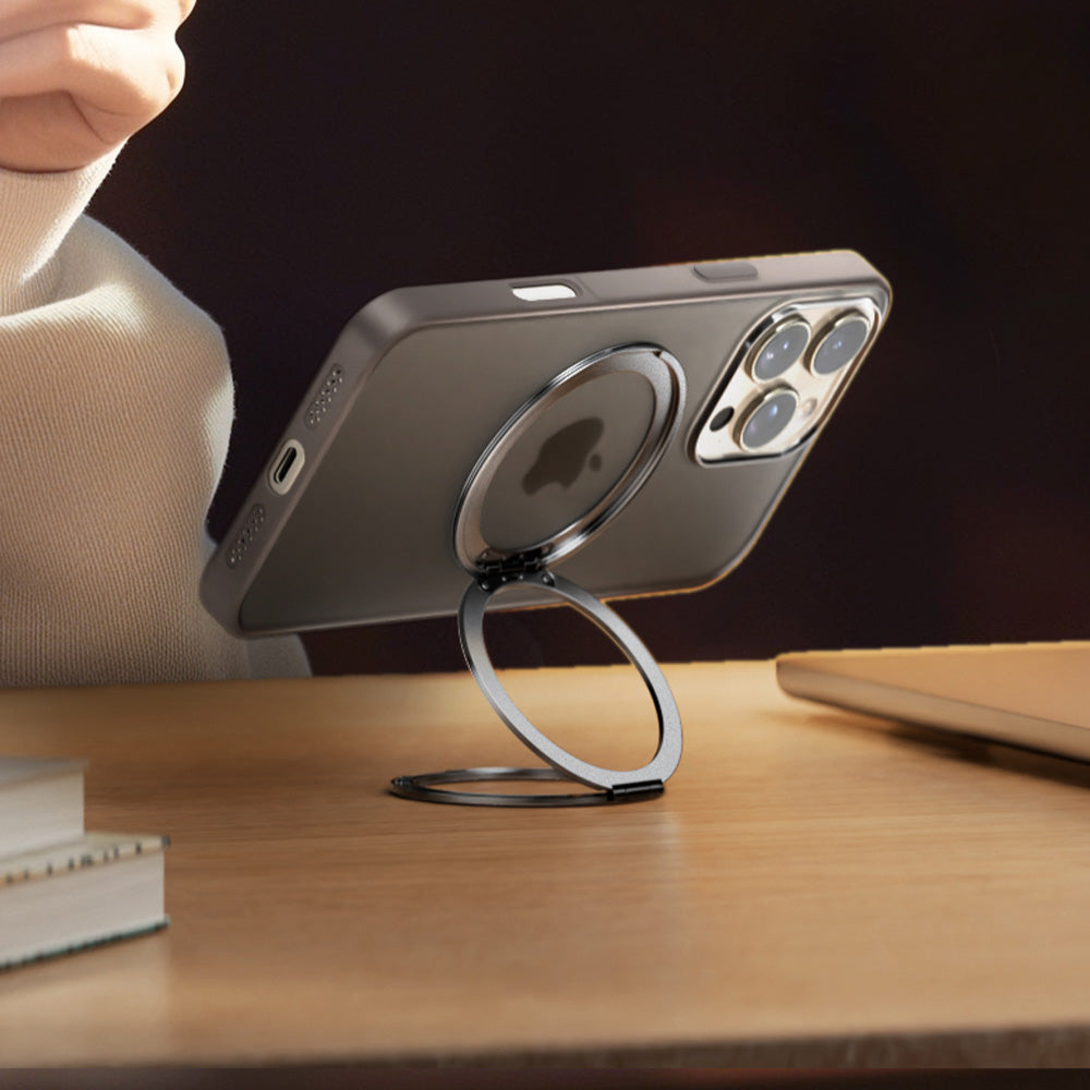 Brehn | LuxuraGrip Tri-Fold MagSafe Ständer | Eleganter 3-in-1 Telefonring, Ständer und Griff für ultimativen Komfort