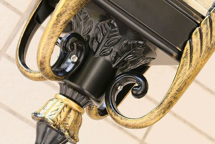 Europäischer Stil Retro Aluminium Wasserdicht Außen 1-Licht Wandlampe | Brehn