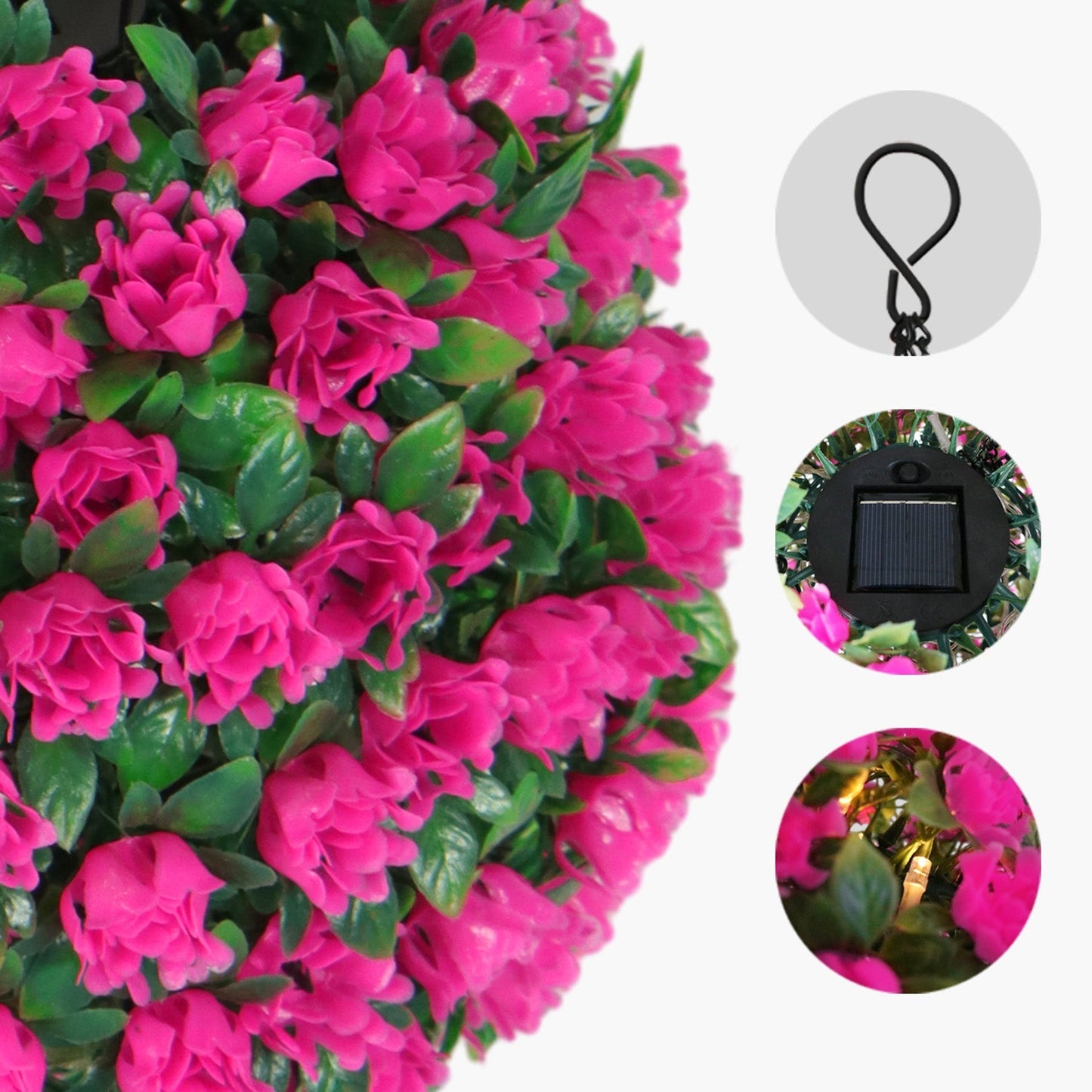 Zeitgenössische kreative wasserdichte Solarblumen-Globus aus Kunststoff LED Außenlicht für Garten | Brehn