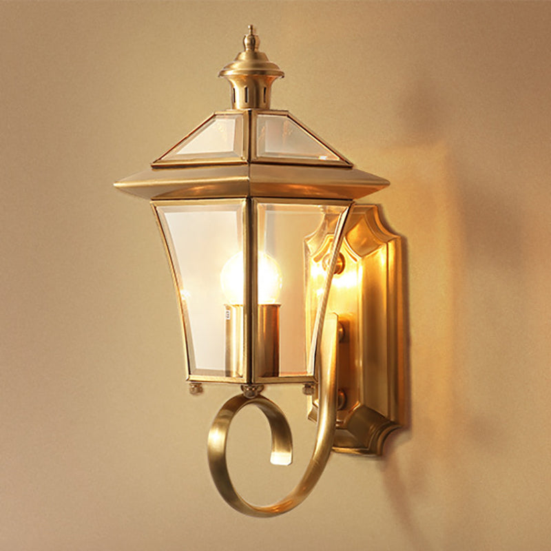 Brehn | Messing Vogelkooi Wandlamp Traditionalist Metaal 1 Licht Balkon Wandmontage Verlichting, 14"/15" Hoog