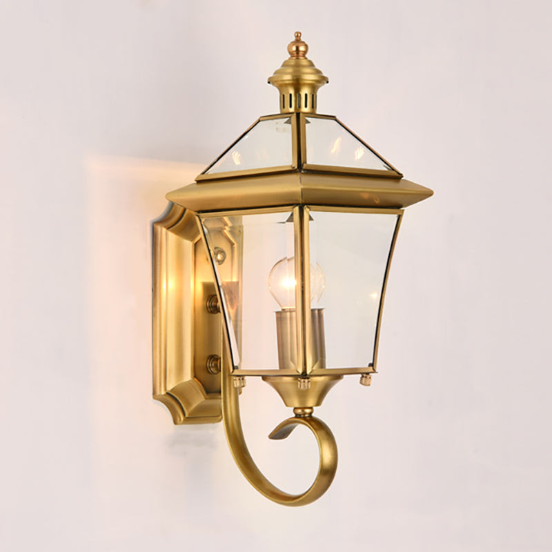 Brehn | Messing Vogelkooi Wandlamp Traditionalist Metaal 1 Licht Balkon Wandmontage Verlichting, 14"/15" Hoog